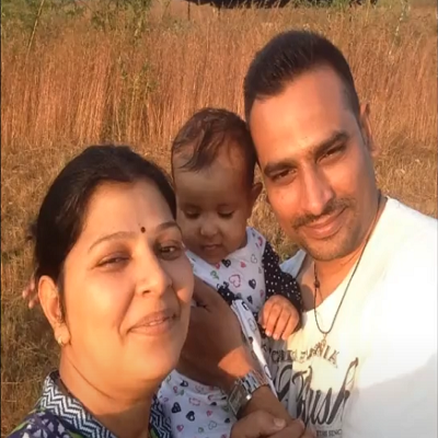 Aman & Rajani on camping trip to Nisargshala near Pune